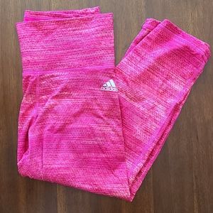 Adidas Highrise Climalite Hot Pink capri Medium